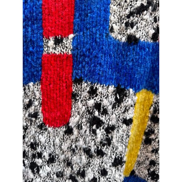 80s Acrylic Patterned Sweater Size M - Picture 3 of 4